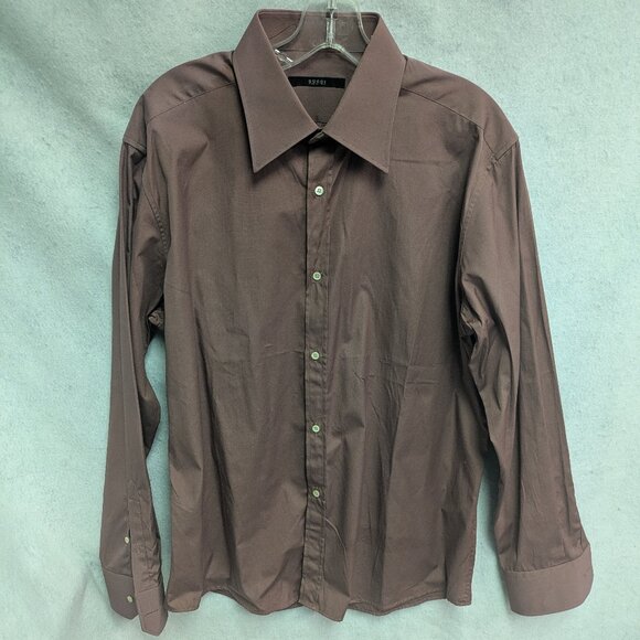 Men's Gucci Shirt Size 16.5/42 Mauve/Brown - Picture 1 of 5